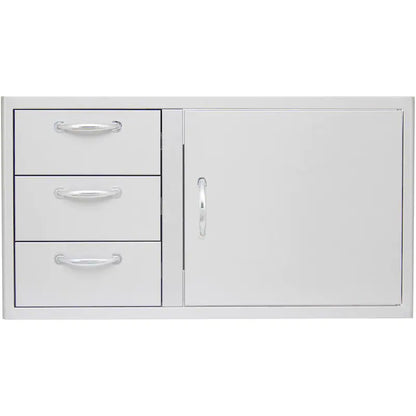 Blaze 39-Inch Stainless Steel Access Door & Triple Drawer Combo - BLZ-DDC-39-R