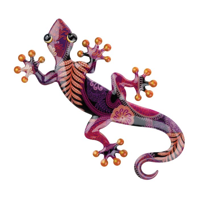 Luster Gecko Wall Decor 18" - Maroon