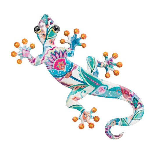 Luster Gecko Wall Decor 18" - White Multi