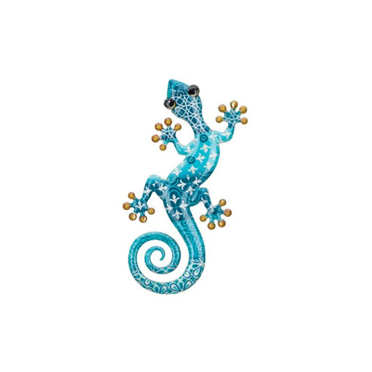 Luster Gecko Wall Decor 8" - Blue