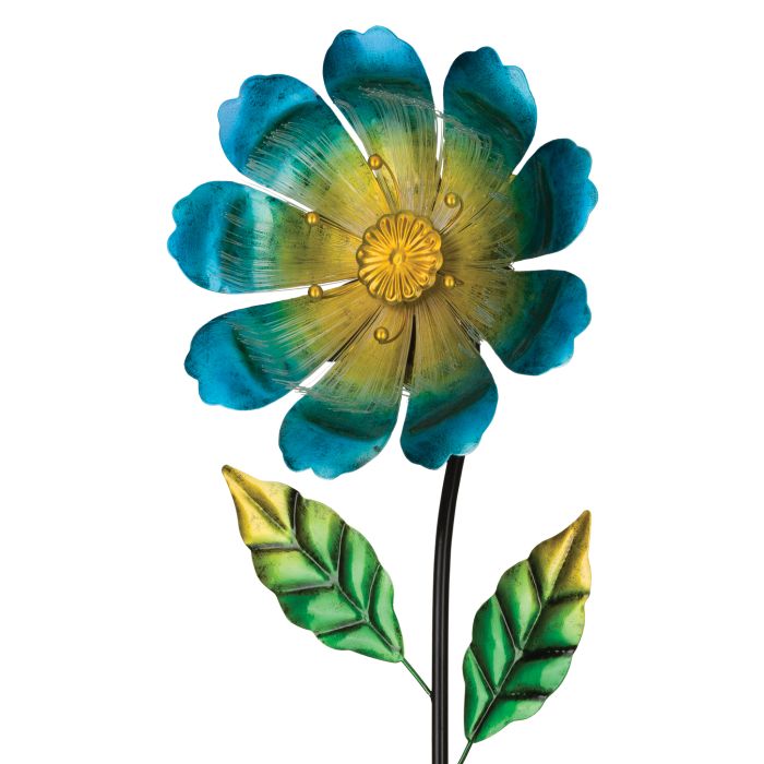 Flower Burst Solar Stake - Blue