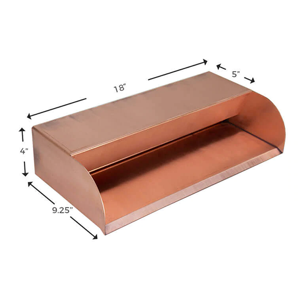 Atlas 18" CASCADING SCUPPER - COPPER