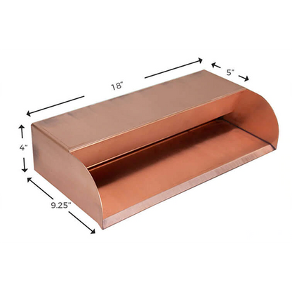 Atlas 18" CASCADING SCUPPER - COPPER