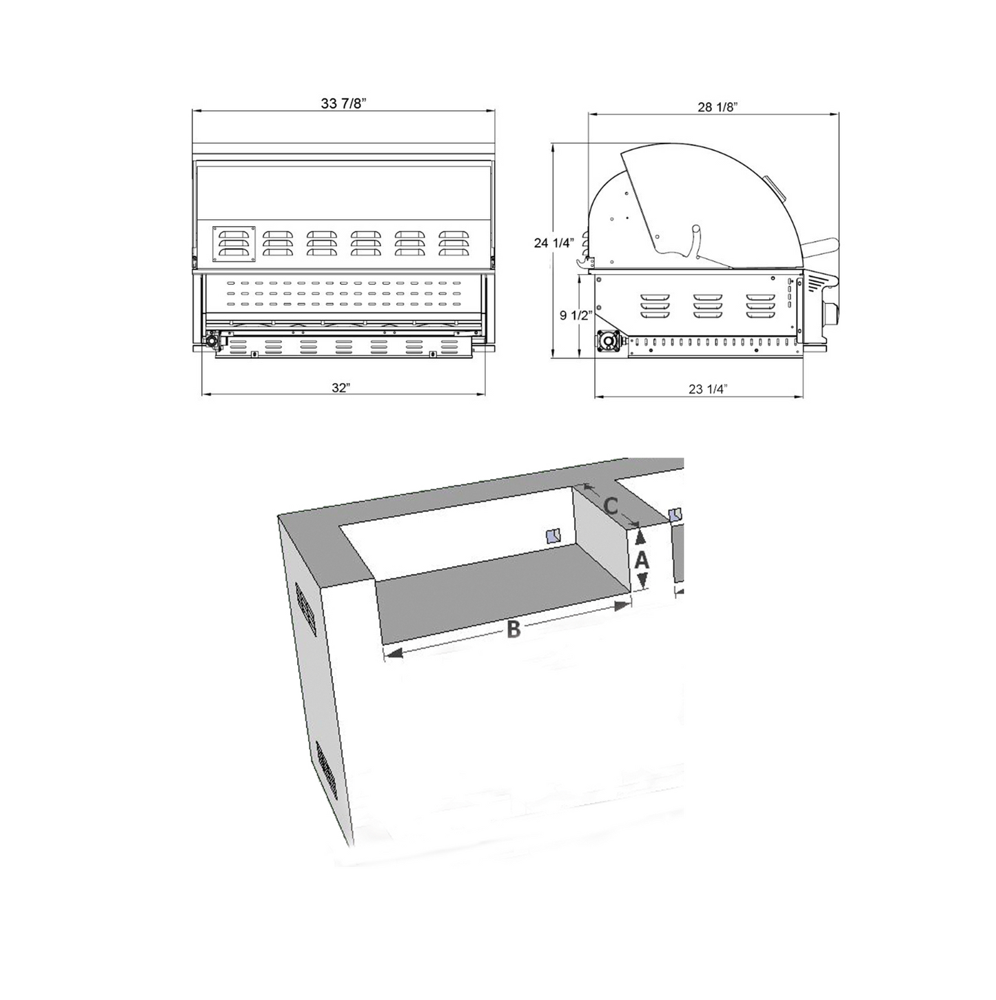 Blaze Professional LUX 44-Inch 4-Burner Built-In Natural Gas Grill With Rear Infrared Burner - BLZ-4PRO-NG