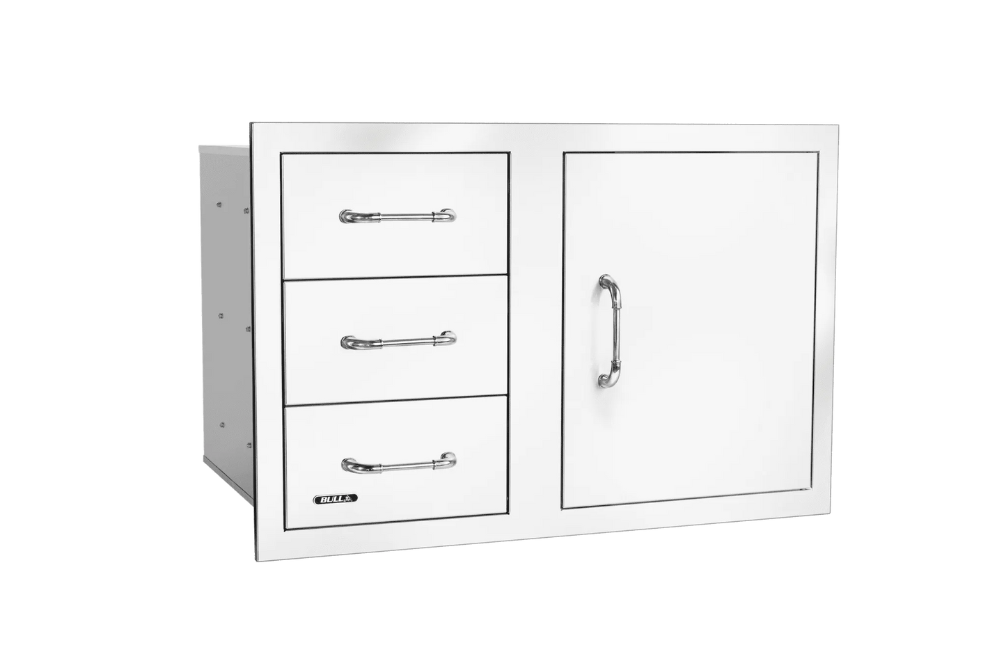 30″ Stainless-Steel 3 Drawer Door Combo with Reveal