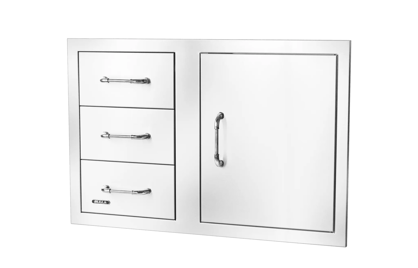 30″ Stainless-Steel 3 Drawer Door Combo with Reveal