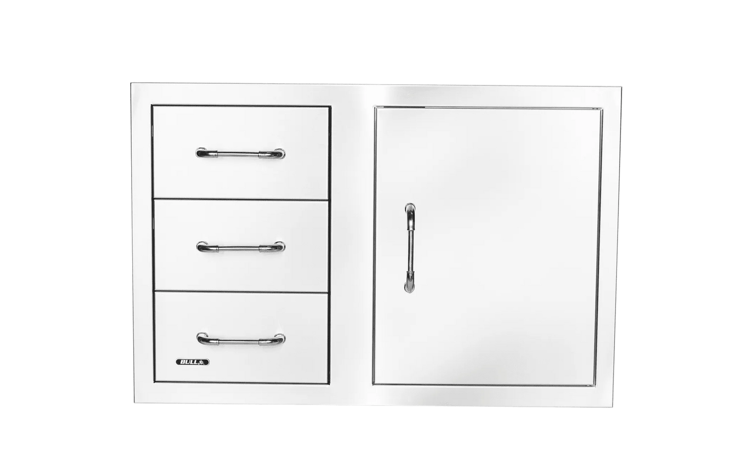 30″ Stainless-Steel 3 Drawer Door Combo with Reveal