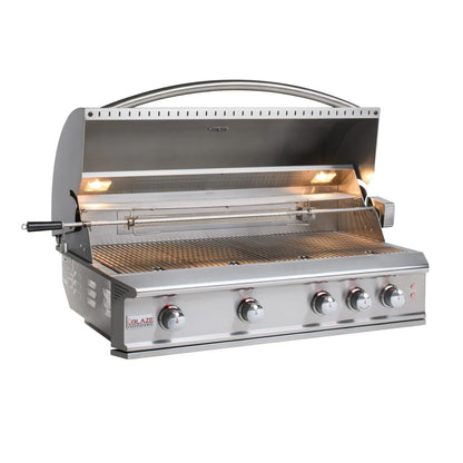 Blaze Premium LTE 32-Inch 4-Burner Built-In Natural Gas Grill With Rear Infrared Burner & Grill Lights - BLZ-4LTE2-NG