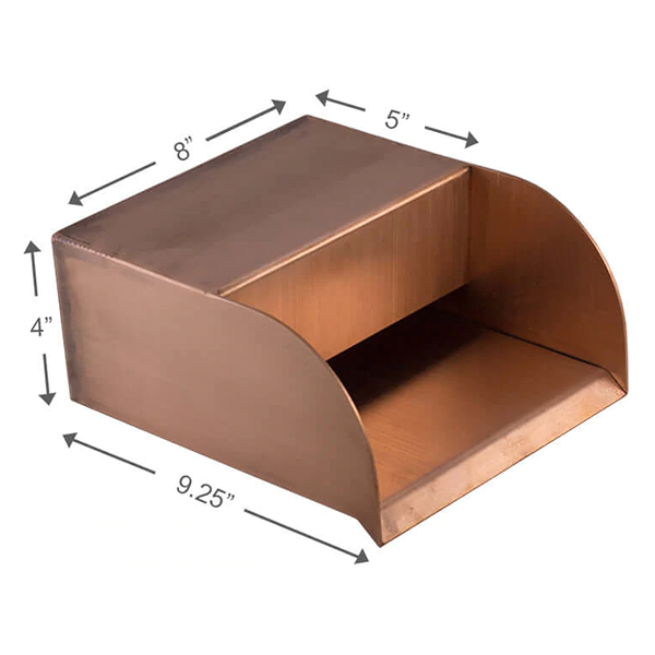 Atlas 8" CASCADING SCUPPER - COPPER