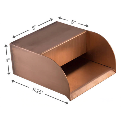 Atlas 8" CASCADING SCUPPER - COPPER