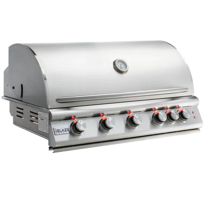 Blaze Premium LTE 40-Inch 5-Burner Built-In Natural Gas Grill With Rear Infrared Burner & Grill Lights - BLZ-5LTE2-NG