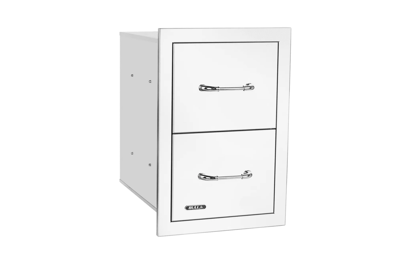 Stainless Steel Double Drawer with Reveal