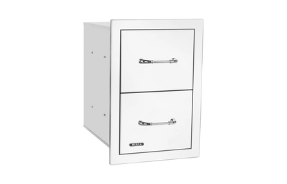 Stainless Steel Double Drawer with Reveal