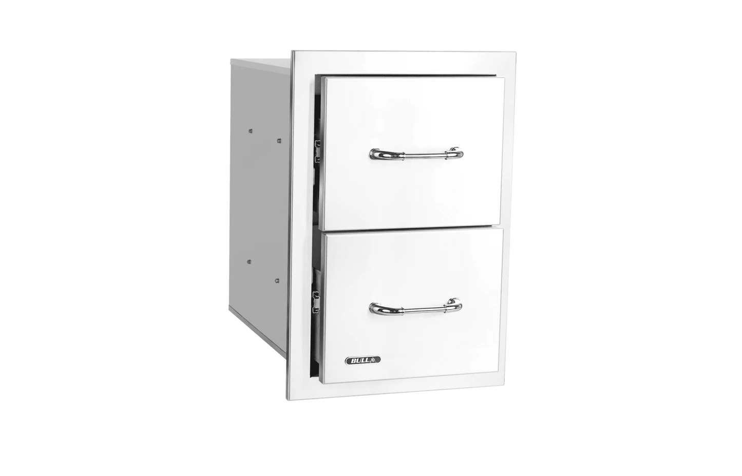 Stainless Steel Double Drawer with Reveal