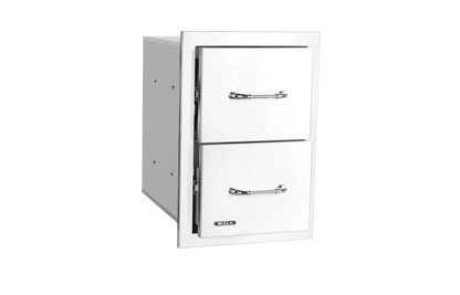 Stainless Steel Double Drawer with Reveal