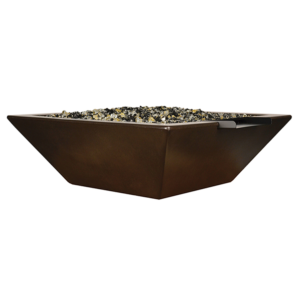 Geo Square Fire Water Bowl