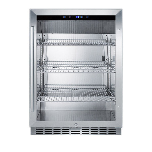 Summit Commercial 24-Inch 5.0 Cu. Ft. Beverage Center With Professional Handle - Stainless Steel Cabinet