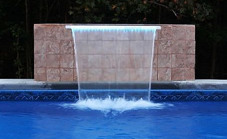 Brilliant Wonders 24" LED Waterfall Back Port | 6" Lip | 100 Ft. Cord | White | 25677-230-000