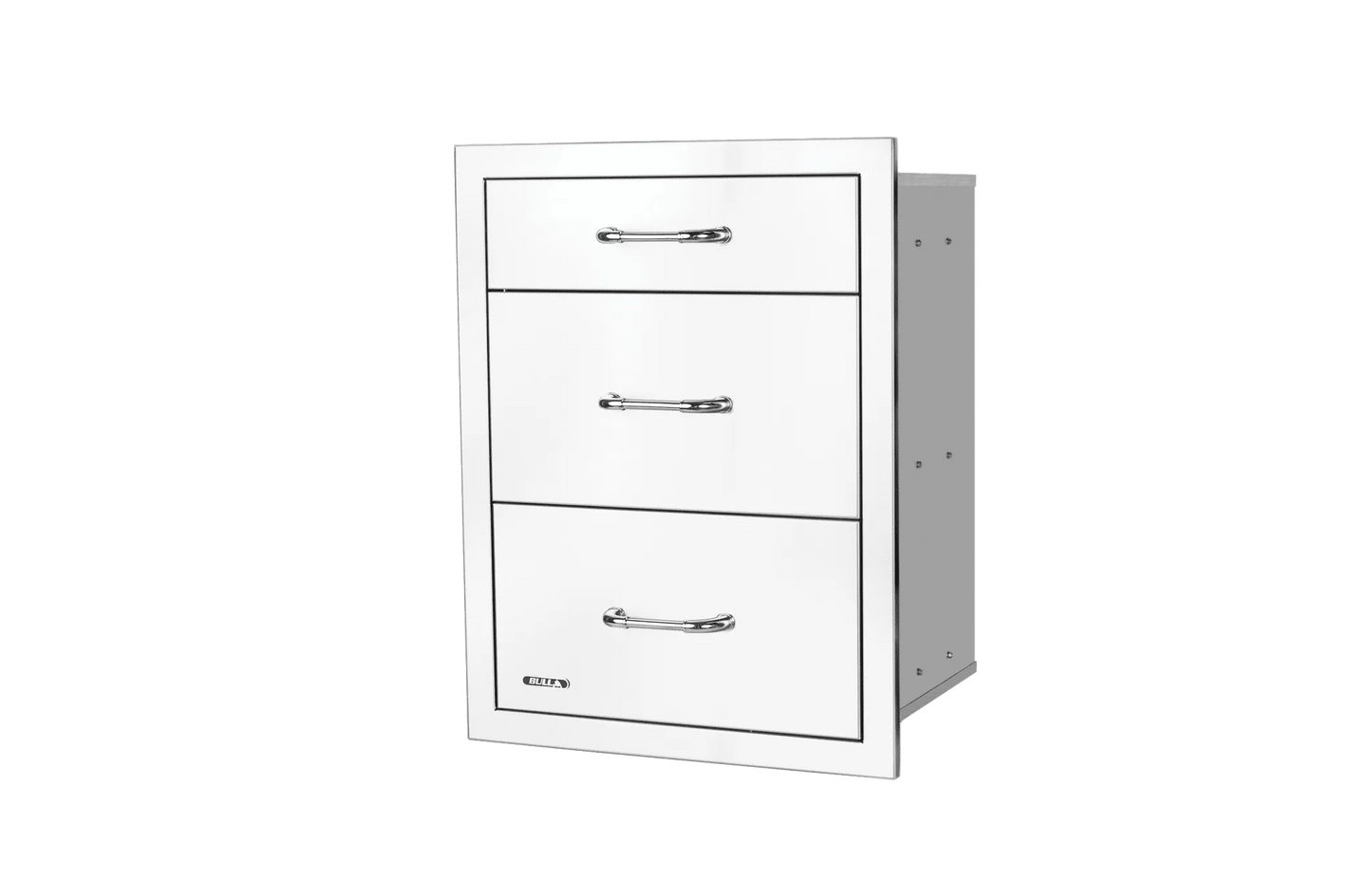 Stainless Steel Triple Drawer System with Reveal