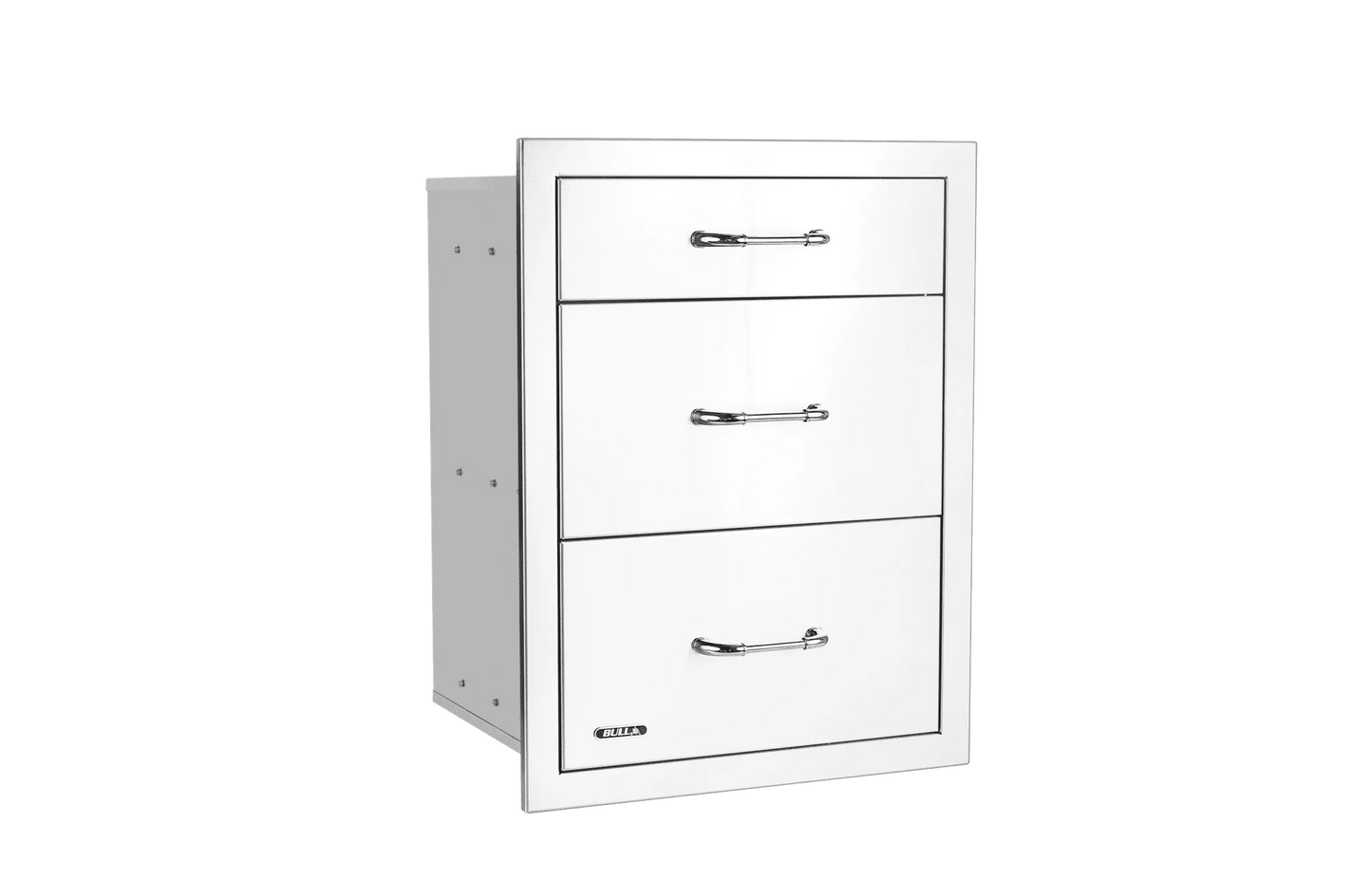 Stainless Steel Triple Drawer System with Reveal