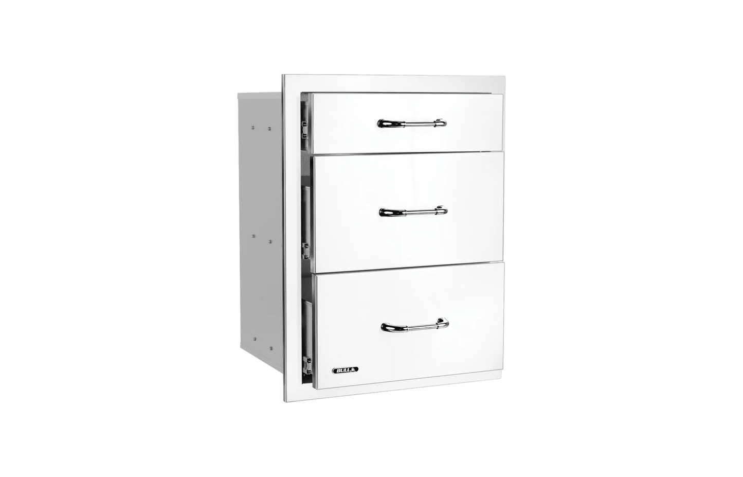 Stainless Steel Triple Drawer System with Reveal