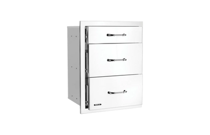 Stainless Steel Triple Drawer System with Reveal