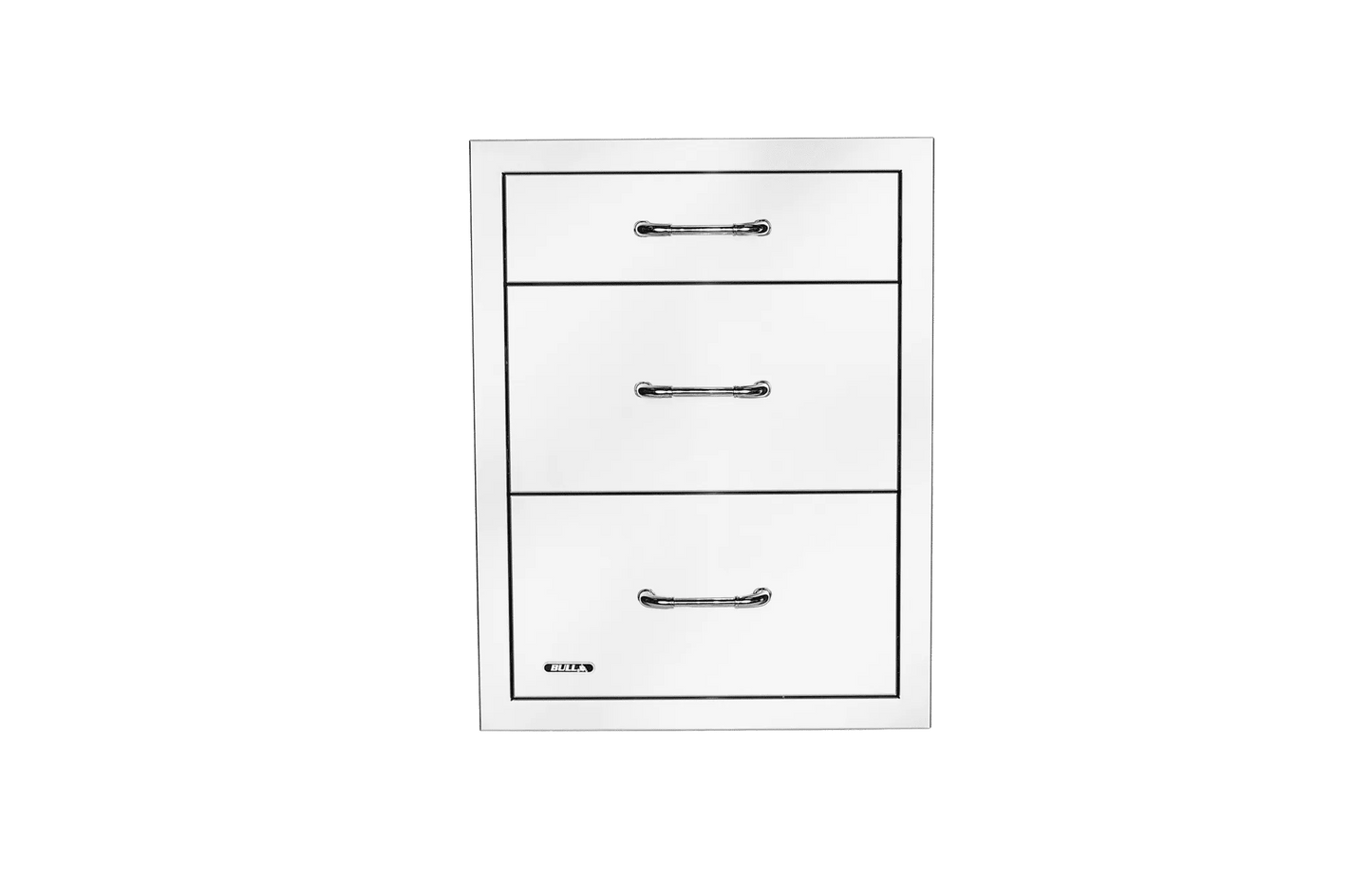 Stainless Steel Triple Drawer System with Reveal