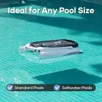 Aiper Surfer M1 cordless water skimmer top view|Aiper Surfer M1 solar panel detail|Aiper Surfer M1 skimming pool surface|Aiper Surfer M1 app control interface|Aiper Surfer M1 debris collection basket|Aiper Surfer M1 paddle wheel mechanism|Aiper Surfer M1 ultrasonic sensors|Aiper Surfer M1 DC charging adapter|Aiper Surfer M1 UV-resistant construction