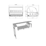 Blaze Professional LUX 44-inch built-in gas grill front view|Blaze Pro LUX 44 grill cooking surface detail|Blaze Professional LUX 44-inch grill with hood open|Blaze Pro LUX 44 grill rotisserie system close-up