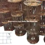 Pre-welded #8 copper bonding grid rolled out, 3 foot by 100 foot