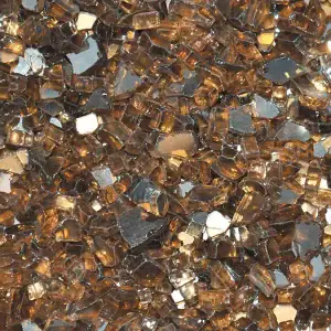Copper reflective fire glass 25 lb bucket for fire pits