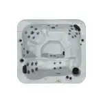 Garden Leisure GL635L 6-person hot tub front angle view|Garden Leisure GL635L hot tub interior with LED lighting