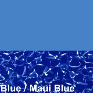 GLI Splash Series round above ground pool liner with blue wall and Maui floor pattern