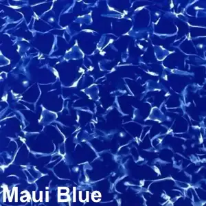 GLI Splash Series round above ground pool liner in Maui Blue full print pattern