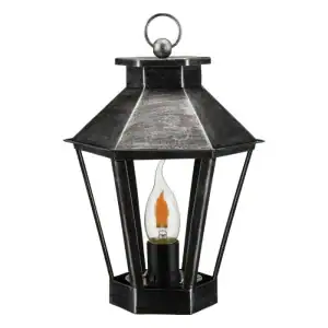 Regal Art solar lantern pewter finish with solar LED light