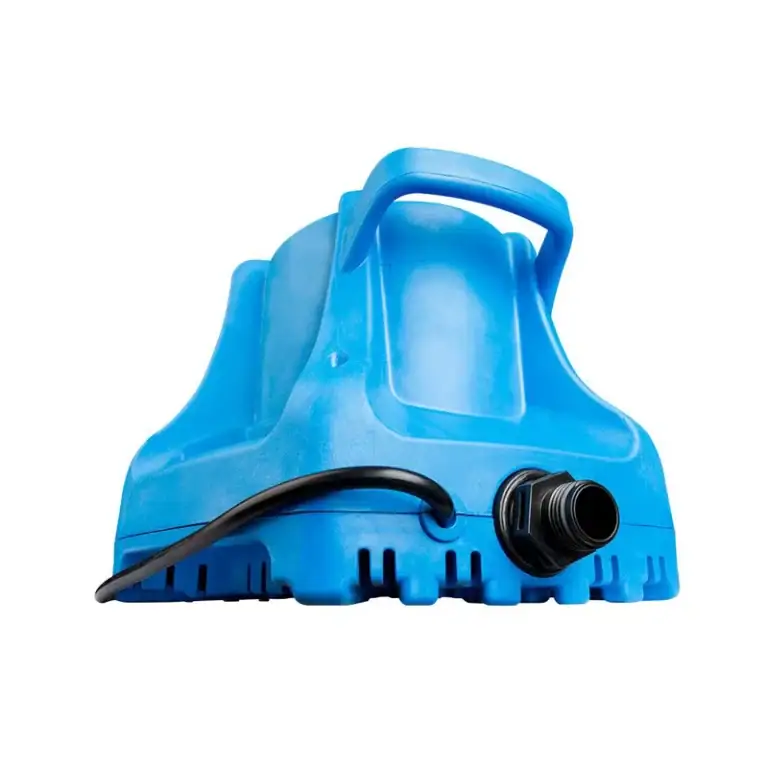 SPG APCP-1700 automatic pool cover pump front view|SPG pool cover pump side detail|SPG cover pump intake screen|SPG cover pump discharge connection|SPG cover pump on pool cover|SPG cover pump handle detail|SPG cover pump garden hose adapter