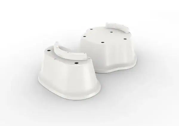Tenjam 8 inch riser for Laylo Lounger in white|Tenjam Laylo Lounger with 8 inch riser product photo|Tenjam Laylo with 8 inch riser dimensions|Tenjam Laylo depth chart with 8 inch risers