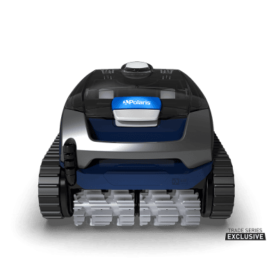 Front view of the Polaris EPIC™ 8640 (FEPIC8640) robotic pool cleaner, showcasing its sleek design.