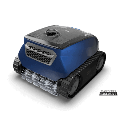 Polaris EPIC™ 8640 pool cleaner features black treads, available at Long Island & Queens Pool Supplies.