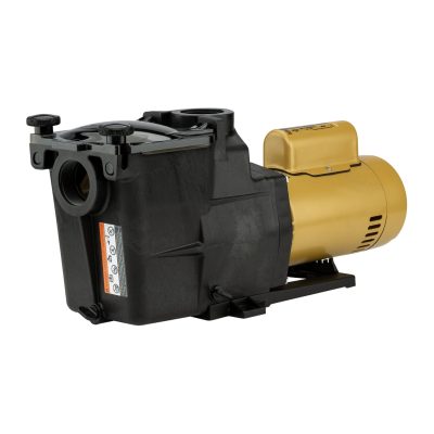 Super Pump High Efficiency 1.1HP for pools, shown on a white background with NY pool supplies branding.