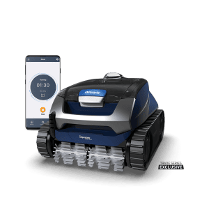 The Polaris EPIC™ 8642 iQ robotic pool cleaner features treads and app control for Long Island pools.