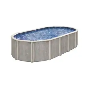 Willow Wood Oval 52" above ground pool showcased with pool supplies, ideal for Long Island & Queens.