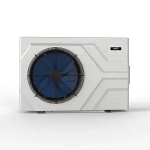 MooV Inverter Heat Pump 50K BTU MI500 features a modern white casing, ideal for Long Island pools.