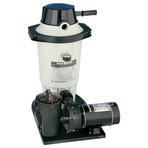 Perflex EC40 D.E. Filter System shown with a 1HP PowerFlo Matrix Pump, ideal for pool maintenance needs.