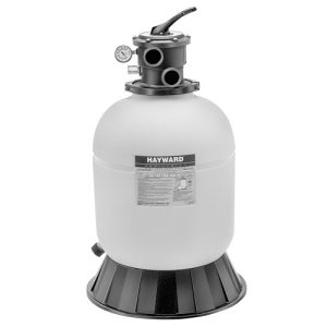 The ProSeries 18" Sand Filter W3S180T with VariFlo XL Valve is shown on a sturdy black base.
