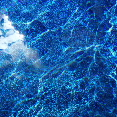 Blue water swirls under sunlight, resembling Starlight Swirl pool supplies seen in Long Island.