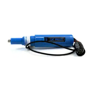 A blue CAT PRO25 ORP sensor with a black cap and cable is shown on a white background.