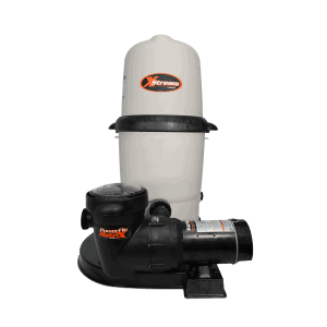 The XStream 150 Cartridge Filter System is shown with a 1.5HP PowerFlo Matrix Pump from NY Pool Supplies.