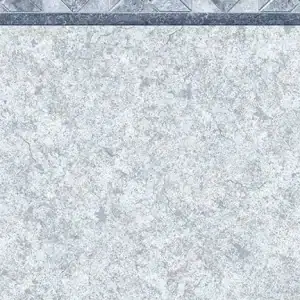 Celestial Stone/Island Clouds design with a gray marble-look wall and blue & white tile border for pools.