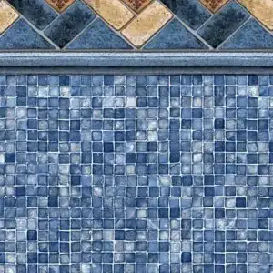 Corolla Beach Tile shows a blue and tan mosaic pattern, ideal for Outer Banks floors or local pool supplies.